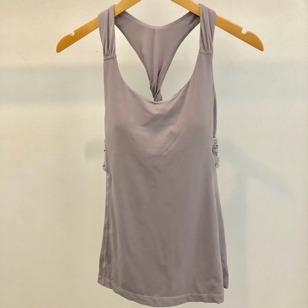 Lululemon Spin Me Tank in Light Purple/Gray